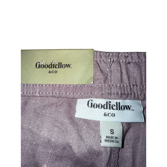 NWT Goodfellow & Co Men's Linen Blend Pull Up Everyday Shorts Purple Size small - Picture 2 of 5